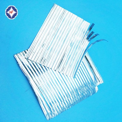 Customized precut printed plastic gang twist tie with single wire for packaging